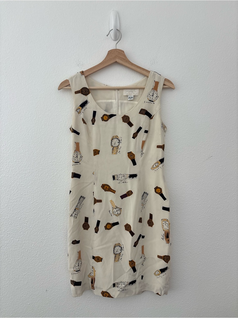 Vintage cache wallet silk mini dress